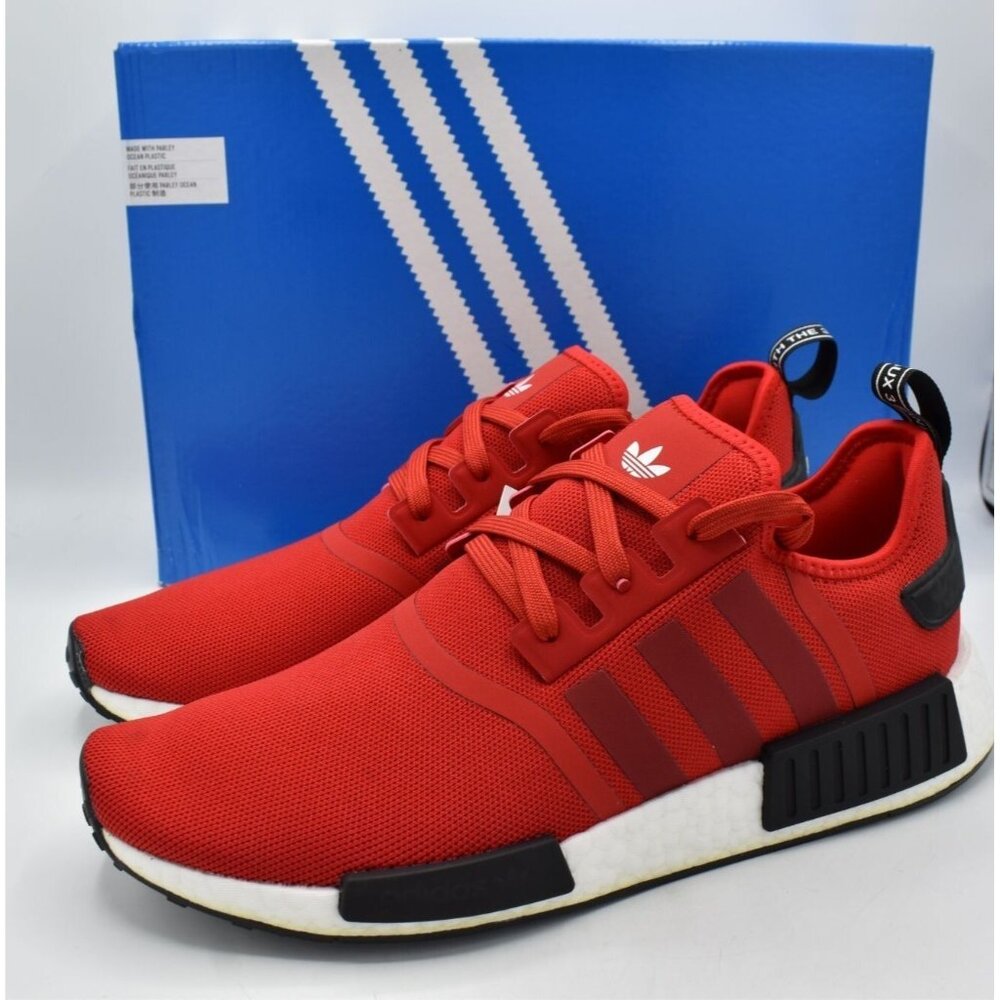 Adidas Originals Men Size 11.5 NMD_R1 Scarlet Victory Red Running Shoes Sneakers